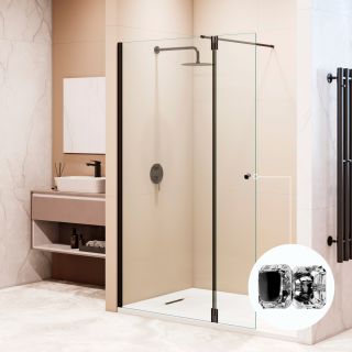 Душевая перегородка RGW WA-054B (WA-010B + Z-072B) 351005443-14 140 см чёрный